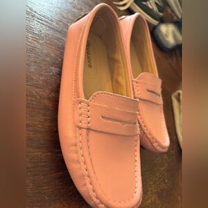 Beauseen Pink Leather Loafers